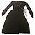 Blumarine Vestido Envelope Preto com Cristais