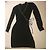 Blumarine Vestido Envelope Preto com Cristais - vista 10
