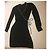 Blumarine Vestido Envelope Preto com Cristais - vista 9