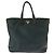 Prada Vitello Daino Leder Tote Bag Schwarz