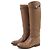 Hermès Botas Hermes Jumping Kelly Buckle de Cuero Castaño