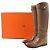 Hermès Botas Hermes Jumping Kelly Buckle de Cuero Castaño - vista 2