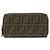 Fendi Zucca PVC Canvas Long Wallet Purple Khaki Dark brown
