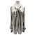 Autre Marque AUDREY LEIGHTON Satinbluse Creme Beige