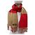 Hermès Stola bicolore in cashmere Hermes Marrone Rosso - vista 4