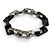 Bracciale a catena Monogram Louis Vuitton Nero Argento