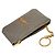 Cartera Saint Laurent de cuero gris con V-Stitch Castaño - vista 6