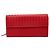 Cartera larga de cuero rojo Bottega Veneta Roja