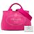 Prada Triangle Logo Plate Canapa Mini Handbag Pink - Ansicht 6