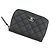 Timeless Monedero de piel de becerro granulado negro Chanel