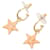 Orecchini Chanel Coco Mark Star Rosa Beige D'oro  - vista 1