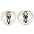Orecchini vintage Chanel Coco Mark Turnlock Argento - vista 2
