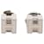 Hermès Pendientes de botón Cage d'H H-Cube Hermes Plata  - vista 1