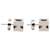 Hermès Pendientes de botón Cage d'H H-Cube Hermes Plata  - vista 4