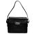 Borsa a una spalla con rilievo Saint Laurent Nero