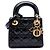 Lady Dior mini in vernice nero cannage