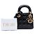 Lady Dior mini in vernice nero cannage - vista 7