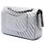 Chanel Argento Medium Classic Chevron Metallico Caviar Double Flap - vista 2