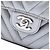 Chanel Argento Medium Classic Chevron Metallico Caviar Double Flap - vista 5