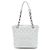 Chanel White Caviar Petite Shopping Tote Weiß