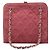 Borsa Chanel Pink CC Quilted Suede Kiss Lock Rosa
