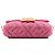 Borsa Baguette convertibile Fendi rosa in spugna goffrata FF 1974 - vista 3