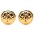 Orecchini Chanel Gold CC placcati oro trapuntati a clip D'oro