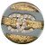 Orecchini Chanel Gold CC placcati oro, resina e strass a righe con chiusura a perno - vista 3