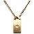 Collana con pendente Chanel Gold CC placcato oro e strass D'oro - vista 3