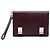 Clutch convertible de Saffiano rojo con doble cierre Prada Roja Burdeos
