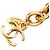Cintura Chanel Gold CC placcata oro con medaglione sole e tripla catena D'oro - vista 5