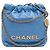 Borsa Chanel Blue Mini Shiny Calfskin 22 Blu chiaro
