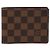 Cartera Slender Louis Vuitton Marrón Damier Ebene Castaño