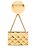 Chanel Gold CC Goldplattierte gesteppte Flap Bag mit Medaillon-Brosche Golden - Ansicht 2