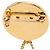 Chanel Gold CC Goldplattierte gesteppte Flap Bag mit Medaillon-Brosche Golden - Ansicht 3