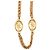 Chanel Gold CC Gold Plated Crown Medallion Station Necklace Golden - view 2