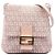 Fendi Pink Zucchino Canvas Crossbody Rosa