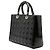 Lady Dior Cannage in vernice blu, grande Blu navy - vista 2