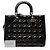 Lady Dior Cannage em verniz preto grande - vista 8