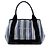 Balenciaga Canvas gestreifter Cabas Navy Blau S