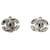 Orecchini a clip Chanel Silver CC in ottone e strass Argento