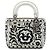 Dior White Mini Calfskin Flower Embroidered Lady Dior
