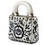 Dior White Mini Calfskin Flower Embroidered Lady Dior - view 2