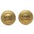 Orecchini Chanel Gold Gold Plated Coco Round Clip On D'oro
