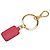 Portachiavi e charm per borsa in Saffiano rosa con logo Prada - vista 2