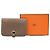 Cartera compacta Dogon en piel Togo marrón Hermès Castaño Gris pardo - vista 9