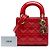 Lady Dior mini in vernice rosso cannage - vista 7