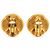 Orecchini Chanel Gold CC Camelia Clip On placcati in oro D'oro - vista 2