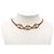 Collana choker Chanel Gold CC in pelle intrecciata placcata oro - vista 6