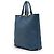 Prada Blue Vitello Daino Open Convertible Tote Blau - vue 2